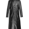 Gilbert Black Round Collar Black Long Coat 2 Gilbert Black Round Collar Black Long Coat -Leather Clothing Store 07 d