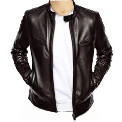 Plain Black Moto Style Jacket
