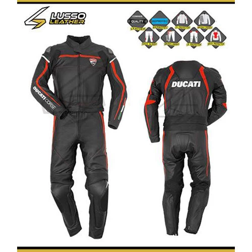 Ducati Black And Red Motorcycle Leather Suit 3 Ducati Black And Red Motorcycle Leather Suit