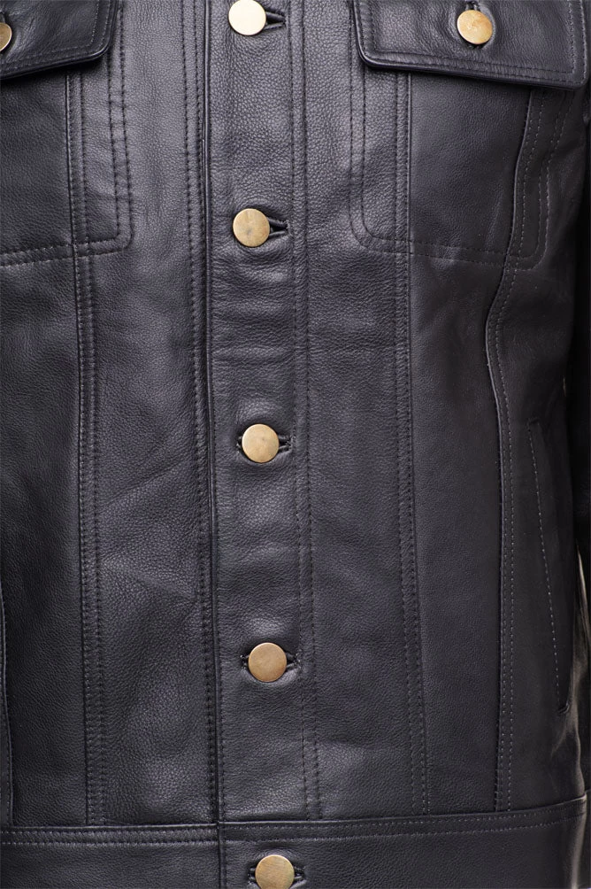 Mason Trucker Leather Jacket 5 Mason Trucker Leather Jacket - Image 3