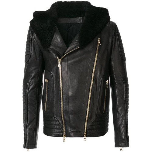 Sundown Biker Jacket With Fur Hoodie 3 Sundown Biker Jacket With Fur Hoodie