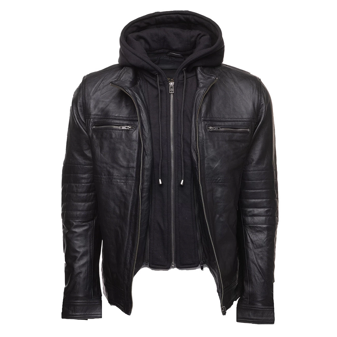 Wilder Black Leather Jacket With Removable Hoodie 3 Wilder Black Leather Jacket With Removable Hoodie