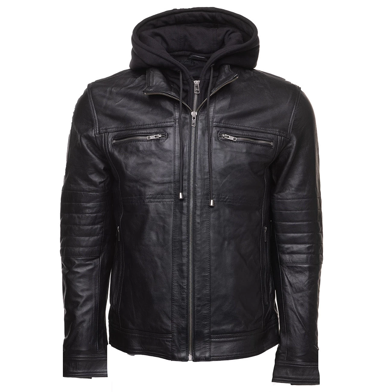 Wilder Black Leather Jacket With Removable Hoodie 7 Wilder Black Leather Jacket With Removable Hoodie - Image 5