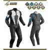 Hinton's Black, White And Blue Motorcycle Leather Suit -Leather Clothing Store 186