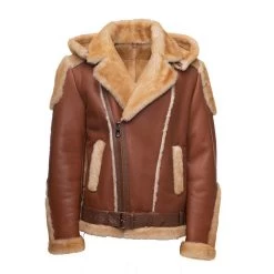 Alek's Biker Shearling Jacket With Fur Details