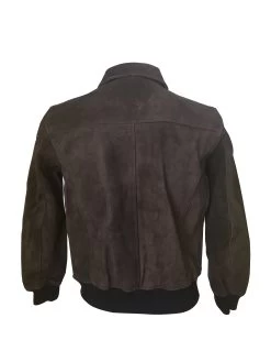 Bernard's Dark Brown Bomber Style Leather Jacket 8 Bernard's Dark Brown Bomber Style Leather Jacket -Leather Clothing Store 20180717 150149
