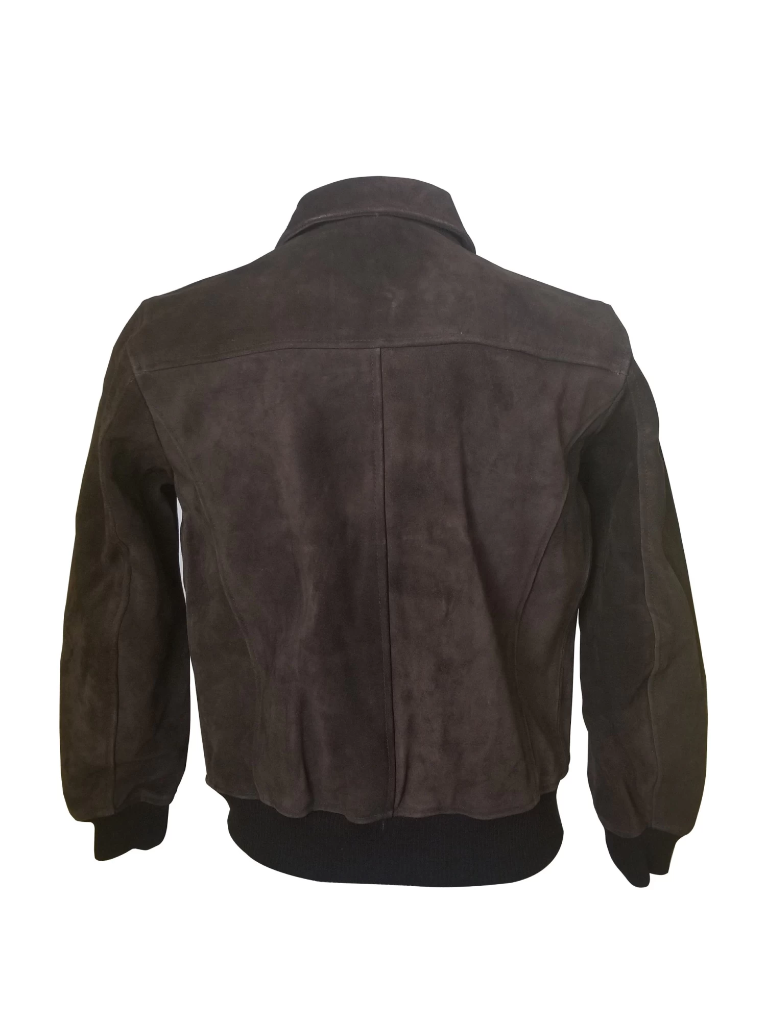 Bernard's Dark Brown Bomber Style Leather Jacket 5 Bernard's Dark Brown Bomber Style Leather Jacket - Image 3