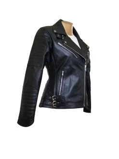 Miyah's Double Zipper Leather Jacket With Ribbed Stitching Details -Leather Clothing Store 20181105 122138