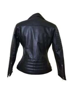 Miyah's Double Zipper Leather Jacket With Ribbed Stitching Details -Leather Clothing Store 20181105 122213