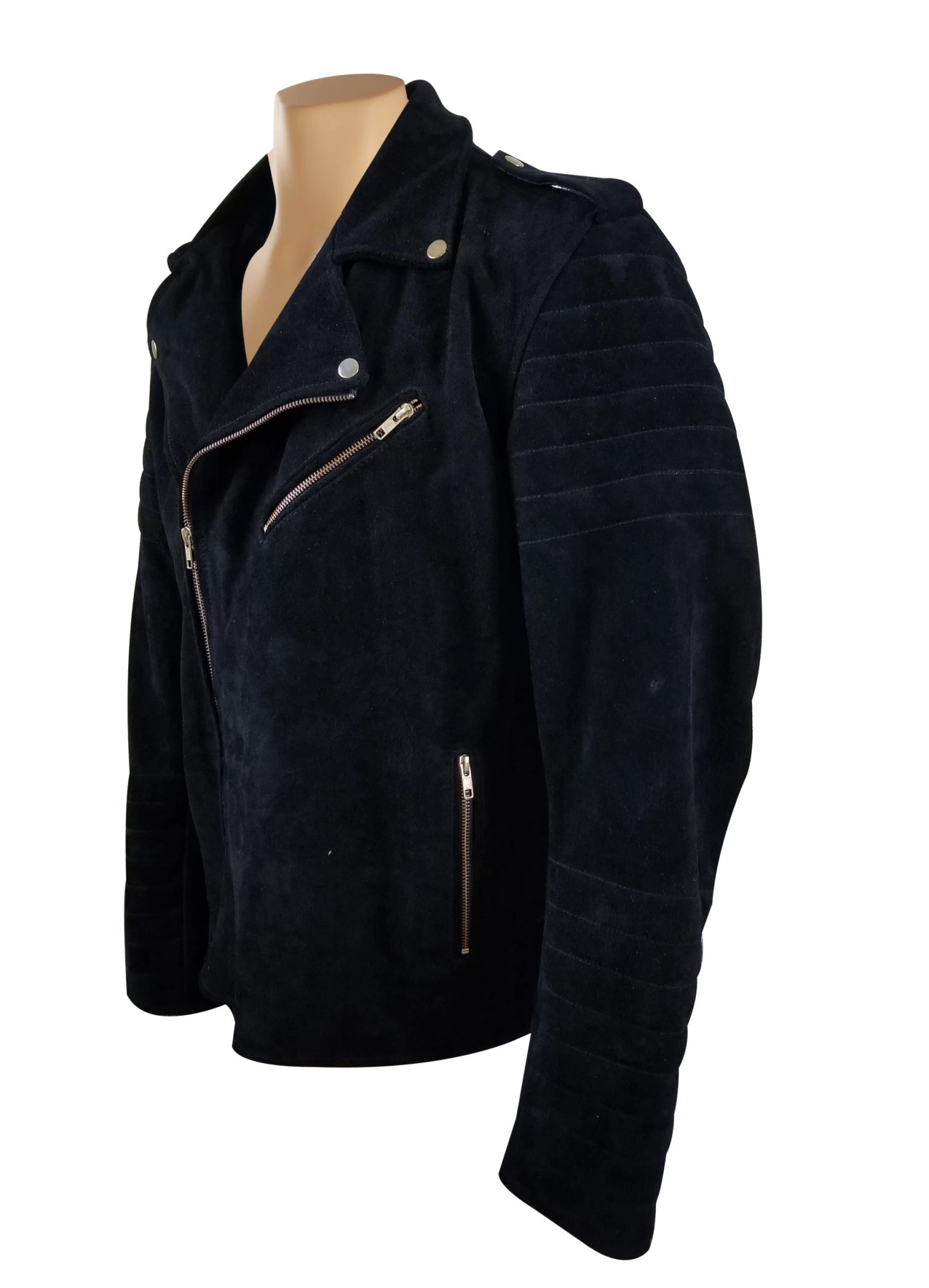 Schmitt's Biker Style Suede Leather Jacket 5 Schmitt's Biker Style Suede Leather Jacket - Image 3