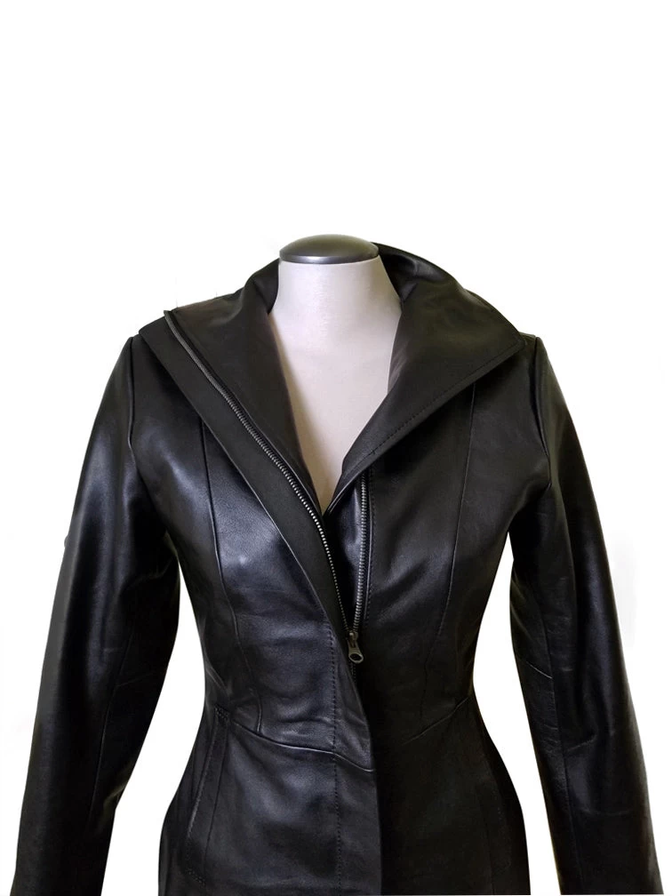 Nelly's Women's Long Coat With Wind Flaps 7 Nelly's Women's Long Coat With Wind Flaps - Image 5