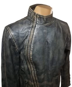 Kwame's Vintage Style Leather Jacket With Straight Collar -Leather Clothing Store 20190328 104804