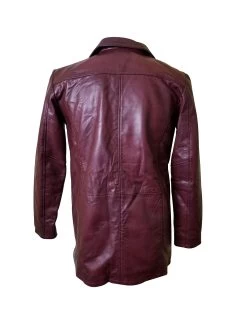 Krueger's Maroon Buttoned Leather Blazer -Leather Clothing Store 20190404 170442