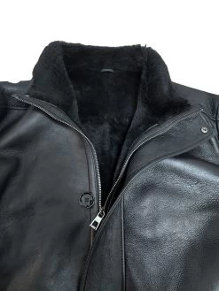 Ralph's Black Shearling Long Coat 12 Ralph's Black Shearling Long Coat -Leather Clothing Store 20221219 230146