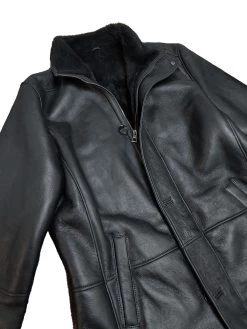 Ralph's Black Shearling Long Coat 15 Ralph's Black Shearling Long Coat -Leather Clothing Store 20221219 230208