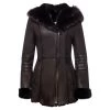 Ayva's Brown Shearling Coat 2 Ayva's Brown Shearling Coat -Leather Clothing Store 22 8 30 020