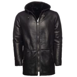 Jackson's Hooded Shearling Coat