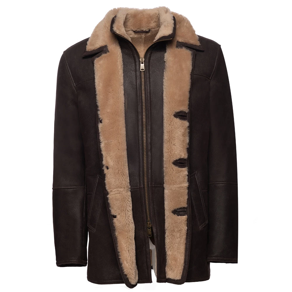Alex's Brown Shearling Driving Coat 3 Alex's Brown Shearling Driving Coat