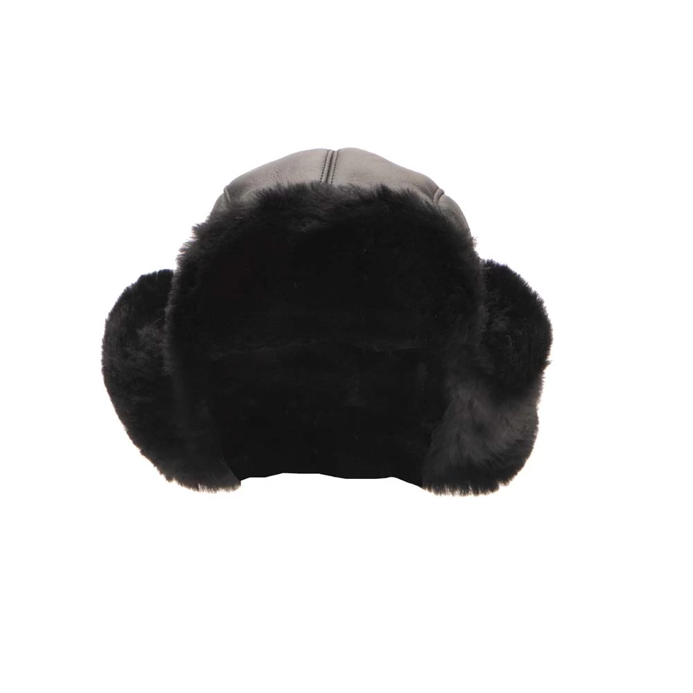 B-3 Sheepskin Shearling Black Aviator Hat 10 B-3 Sheepskin Shearling Black Aviator Hat - Image 9