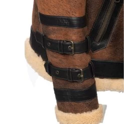 Richard's Vintage Distressed Brown Aviator Bomber Shearling Jacket 18 Richard's Vintage Distressed Brown Aviator Bomber Shearling Jacket -Leather Clothing Store 23 01 30 006