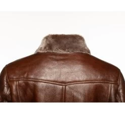 Dashiell Brown Trucker Shearling Jacket -Leather Clothing Store 23 8 9 018