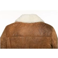 Lucian's Distressed Brown A2 Bomber Shearling Jacket -Leather Clothing Store 23 8 9 027
