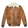 Lucian's Distressed Brown A2 Bomber Shearling Jacket 1 Lucian's Distressed Brown A2 Bomber Shearling Jacket -Leather Clothing Store 23 8 9 030