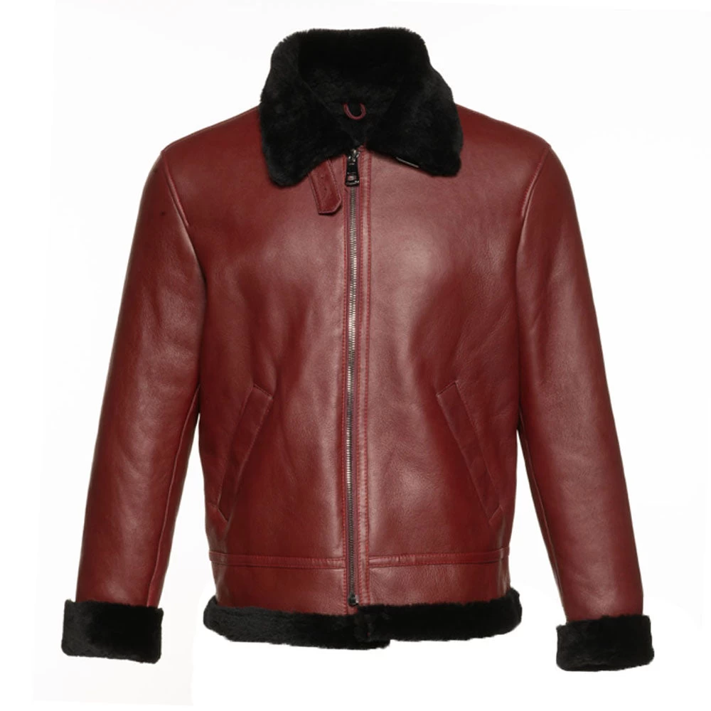 Aurelius Burgundy B3 Bomber Shearling Jacket 3 Aurelius Burgundy B3 Bomber Shearling Jacket