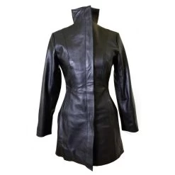 Nelly's Women's Long Coat With Wind Flaps 9 Nelly's Women's Long Coat With Wind Flaps -Leather Clothing Store 236