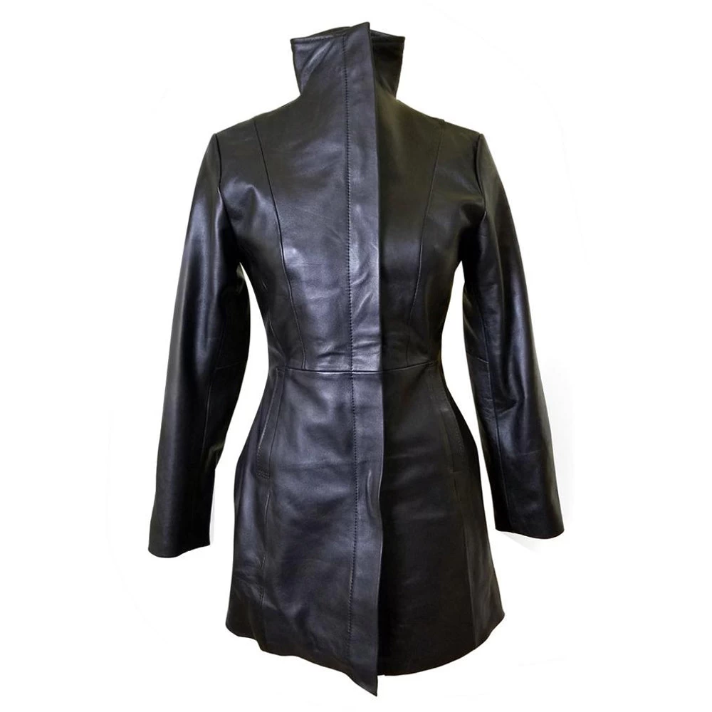 Nelly's Women's Long Coat With Wind Flaps 5 Nelly's Women's Long Coat With Wind Flaps - Image 3