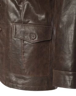 Jules Vintage Copper Safari Coat Blazer 12 Jules Vintage Copper Safari Coat Blazer -Leather Clothing Store 24 03 27 030