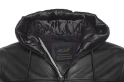 Jayden Black Leather Jacket Hoodie -Leather Clothing Store 24 03 27 035