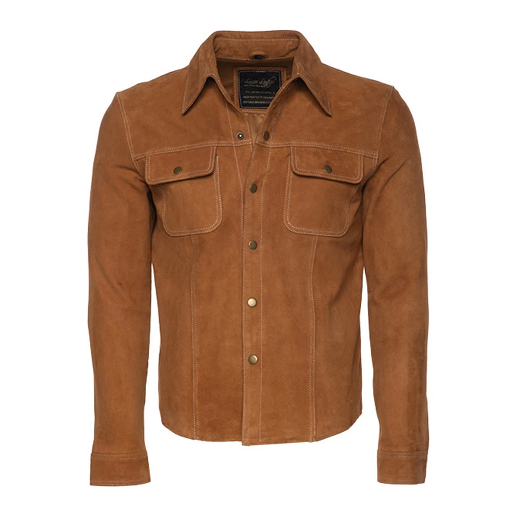Tan Suede Leather Shirt 3 Tan Suede Leather Shirt