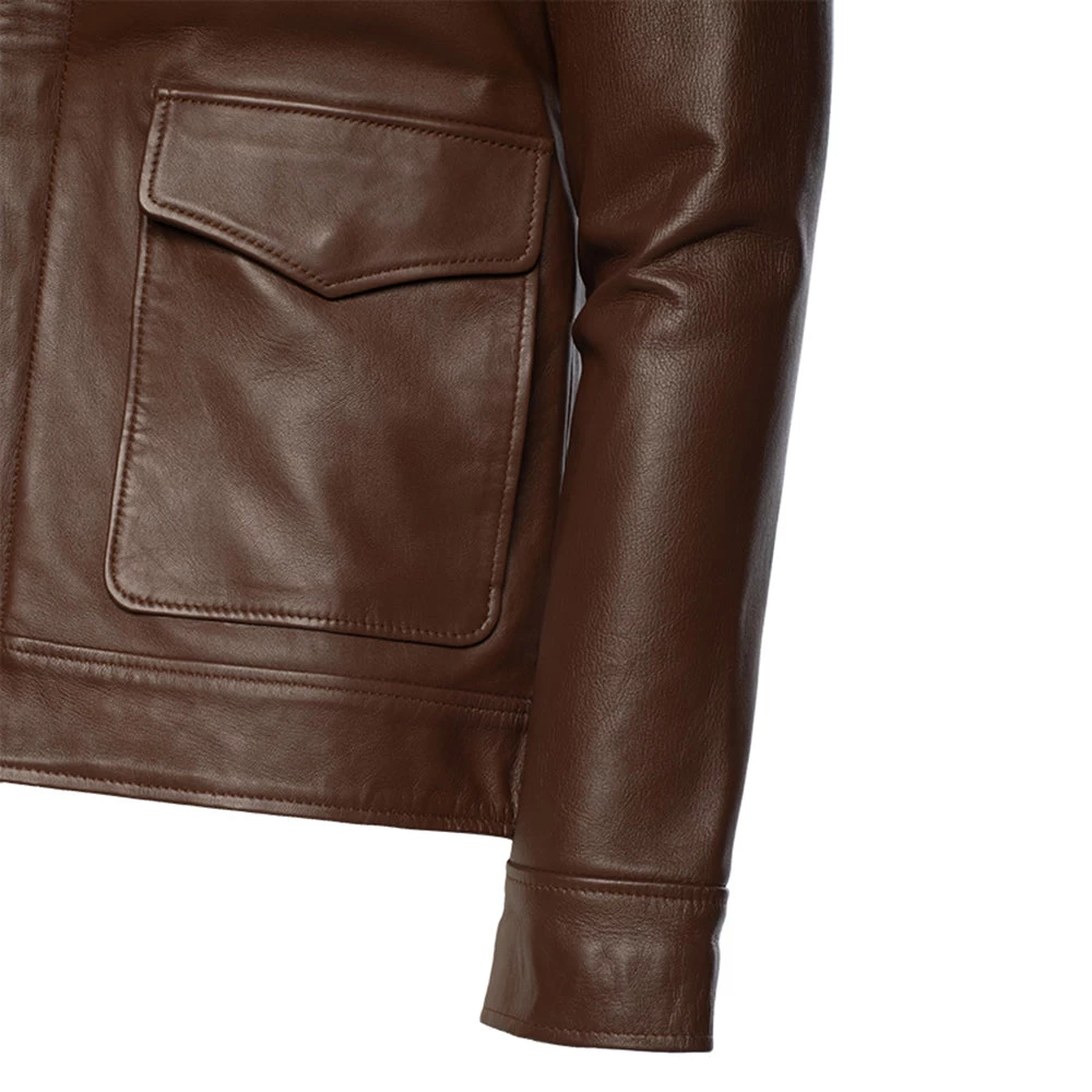 Raphael Brown Bomber Jacket 10 Raphael Brown Bomber Jacket - Image 8