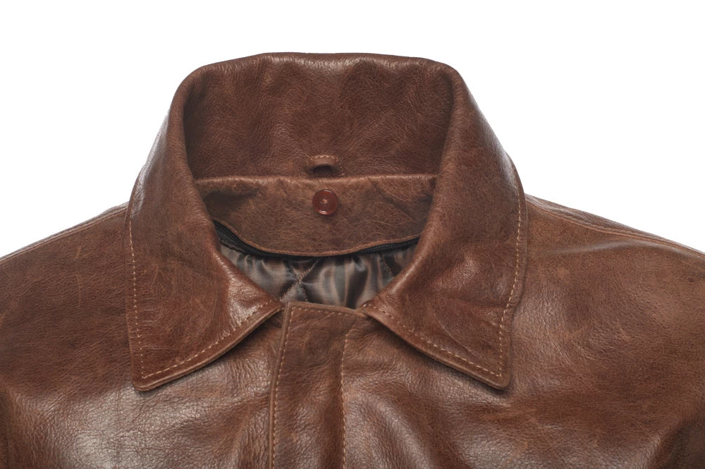 Laurent Vintage Brown A2 Bomber Jacket 7 Laurent Vintage Brown A2 Bomber Jacket - Image 5