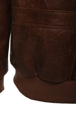 Laurent Vintage Brown A2 Bomber Jacket 16 Laurent Vintage Brown A2 Bomber Jacket -Leather Clothing Store 24 03 27 086