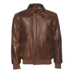 Laurent Vintage Brown A2 Bomber Jacket