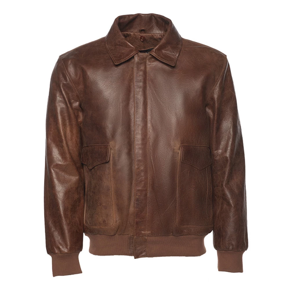 Laurent Vintage Brown A2 Bomber Jacket 3 Laurent Vintage Brown A2 Bomber Jacket