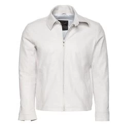 Pierre White Leather Jacket