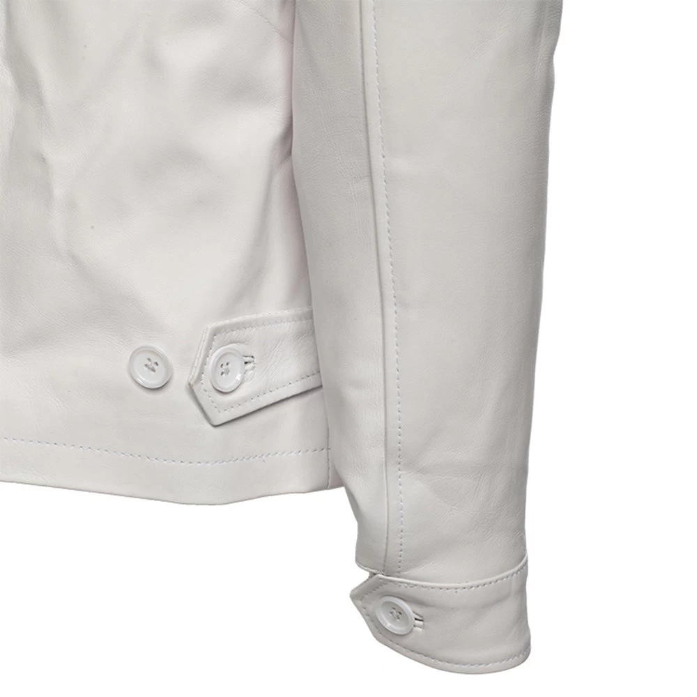 Pierre White Leather Jacket 8 Pierre White Leather Jacket - Image 6