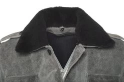 Ryder Vintage Grey Leather Coat With Fur Collar 11 Ryder Vintage Grey Leather Coat With Fur Collar -Leather Clothing Store 24 03 27 122