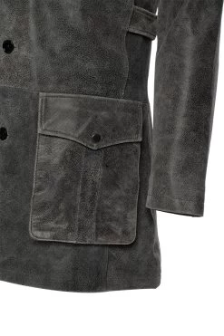 Ryder Vintage Grey Leather Coat With Fur Collar 15 Ryder Vintage Grey Leather Coat With Fur Collar -Leather Clothing Store 24 03 27 126