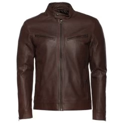 Declan Brown Café Racer Leather Jacket