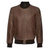Levi Brown Oiled Leather Bomber Jacket 1 Levi Brown Oiled Leather Bomber Jacket -Leather Clothing Store 24 03 27 162