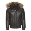 Castillo Brown Winter Leather Jacket With Hoodie -Leather Clothing Store 24 03 27 177