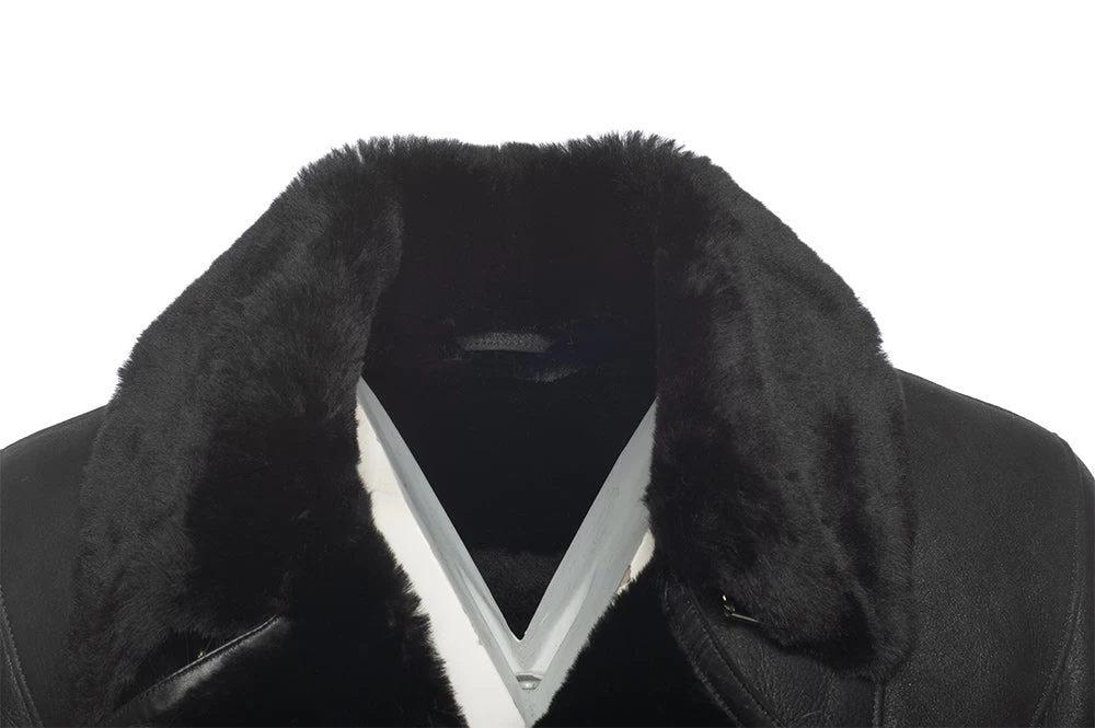 Carters Black Biker Shearling Jacket 8 Carters Black Biker Shearling Jacket - Image 6