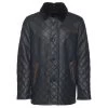 Drew Navy Quilted Sheepskin Shearling Coat 1 Drew Navy Quilted Sheepskin Shearling Coat -Leather Clothing Store 24 03 27 197
