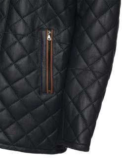 Drew Navy Quilted Sheepskin Shearling Coat 19 Drew Navy Quilted Sheepskin Shearling Coat -Leather Clothing Store 24 03 27 201