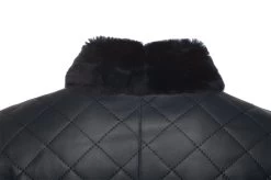 Drew Navy Quilted Sheepskin Shearling Coat 20 Drew Navy Quilted Sheepskin Shearling Coat -Leather Clothing Store 24 03 27 202