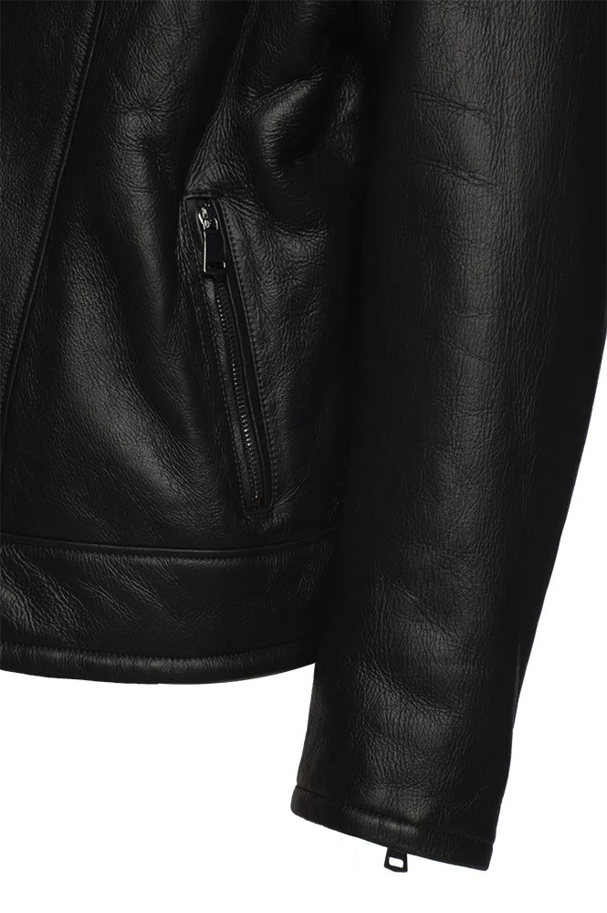 Carters Ginger Brown Biker Shearling Jacket 10 Carters Ginger Brown Biker Shearling Jacket - Image 8